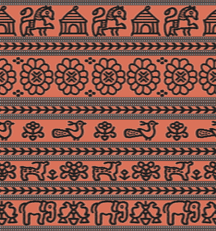 Tribal seamless borderの写真素材