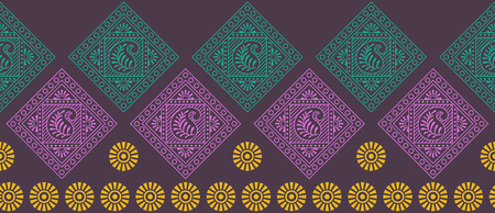 Traditional seamless indian border