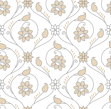 Seamless floral wallpaperのイラスト素材