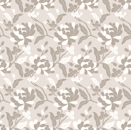 Floral seamless vector wallpaperのイラスト素材