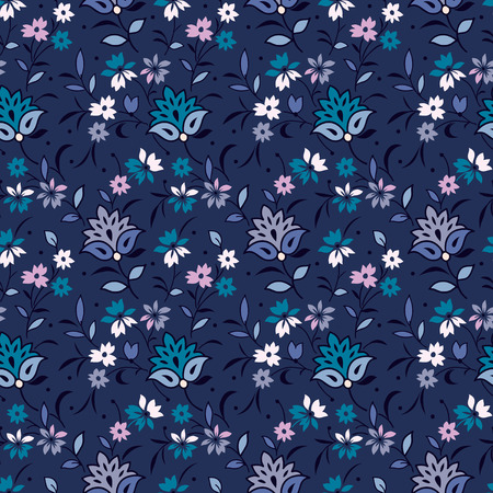 Seamless cute floral patternのイラスト素材