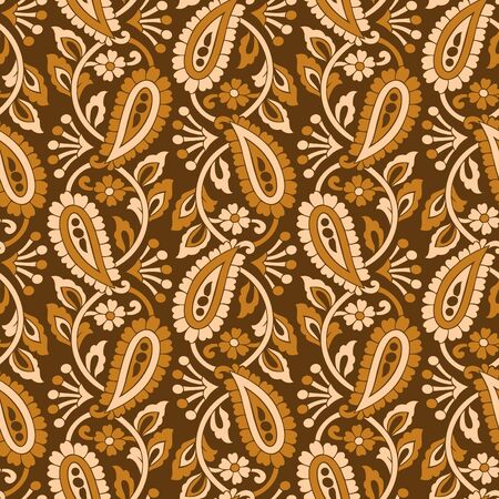 Vintage seamless vector paisley patternのイラスト素材