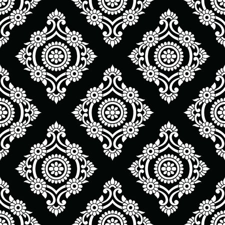 Seamless traditional indian damask wallpaperのイラスト素材