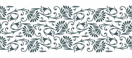 Seamless vector floral border designのイラスト素材