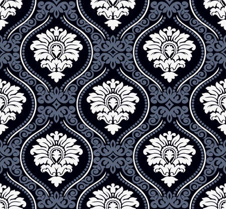 Seamless vintage damask wallpaper patternのイラスト素材