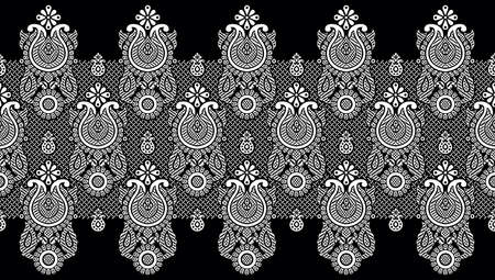 Seamless vector lacy border designのイラスト素材