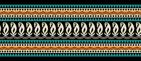 Traditional Asian ornamental border design