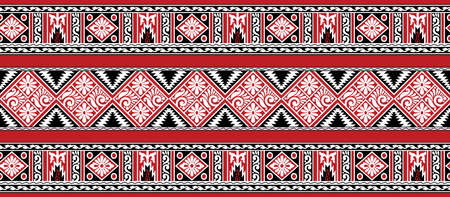 Seamless vector tribal border designのイラスト素材