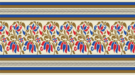 Vector tribal floral border designのイラスト素材