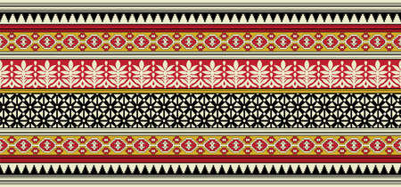 Seamless vector tribal border designのイラスト素材