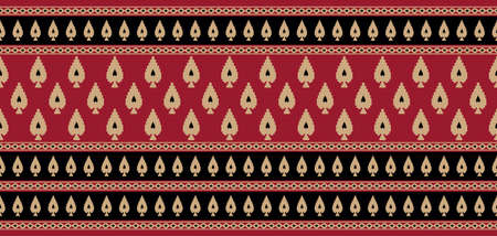 Tribal seamless vector border designのイラスト素材