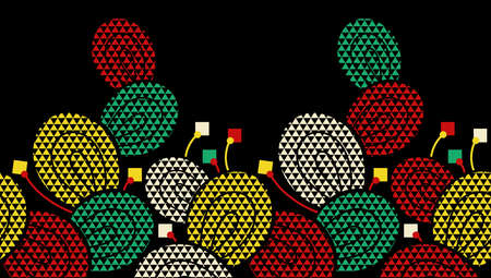 Seamless geometrical floral border design