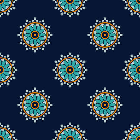 Seamless floral bandana pattern design