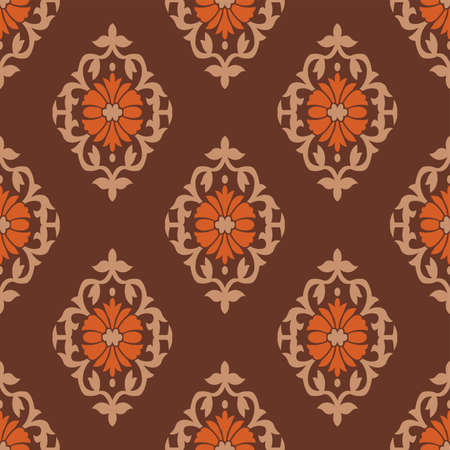 Asian damask wallpaper pattern designのイラスト素材