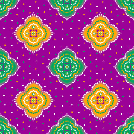 Seamless traditional Indian pattern designの写真素材