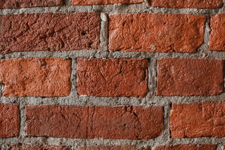 Old grunge brick wall background. Red and gray colorの写真素材