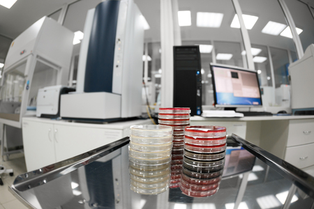 medical devices for analyzes. blood tested for AIDS and other diseases. definition of DNA. selective focusの写真素材