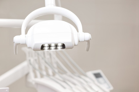 Dental handle lamp closeup, nobody. Dentistry equipment.の写真素材