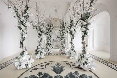 Luxurious vintage interior with mirror in the aristocratic styleの写真素材