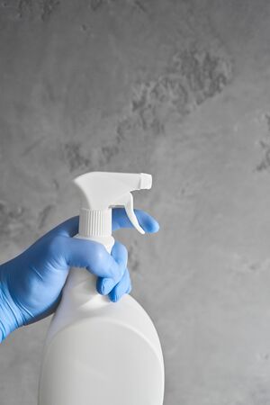 Disinfection, cleaning and washing. COVID-19. Prevention of coronavirus infection. closeup of a...
