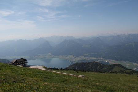 Schafberg Austria The Schafbergbahn is a narrow gauge rack railway in Austria. Takes you from St. Wolfgang up to the Schafberg 1782 m.の写真素材