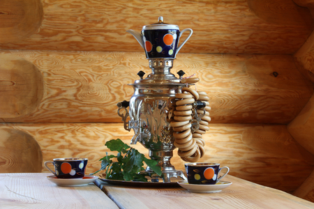 Composition with samovarの写真素材