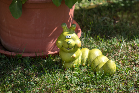 Decorative caterpillar in the gardenの写真素材