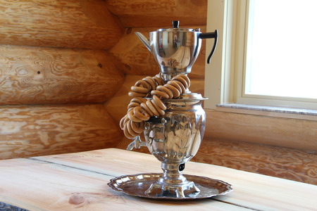 Composition with samovarの写真素材