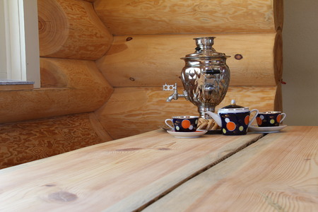 Composition with samovarの写真素材