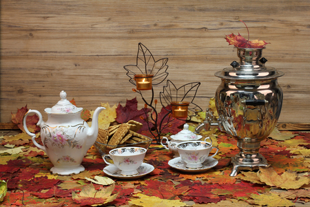 Composition with samovarの写真素材