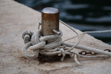 Rope  Rope knot close-up shotの写真素材