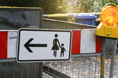 Footpath  Traffic signの写真素材