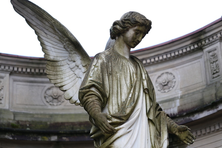 Angel statue in Baden-Baden (Germany)の写真素材