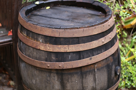 Old wooden barrelの写真素材