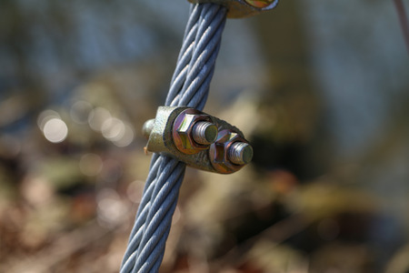Cable with bolts and nuts
