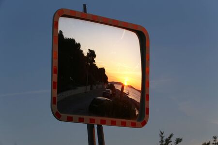 Beautiful sunset on the Adriatic Sea in Croatia.の写真素材