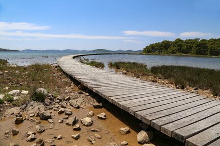 Beautiful scenery of the Adriatic coast in Croatia.