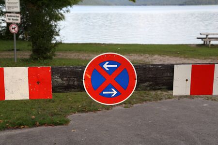 No parking or stopping sign in germany.