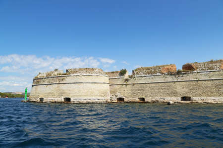 Fortress of St. Nicholas at the entrance to Sibenik Bay, Croatia.の写真素材