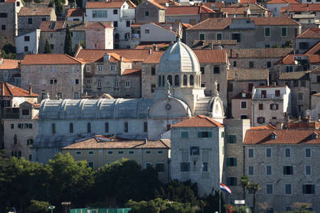 Cathedral of Saint Jacob in Sibenik, Croatia.の写真素材