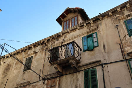 Old stone houses in the cities of Croatia.の写真素材
