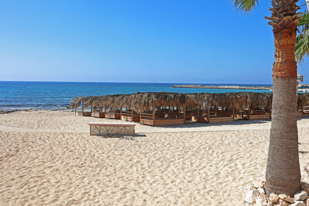 Mediterranean beaches on the island of Cyprus.の写真素材