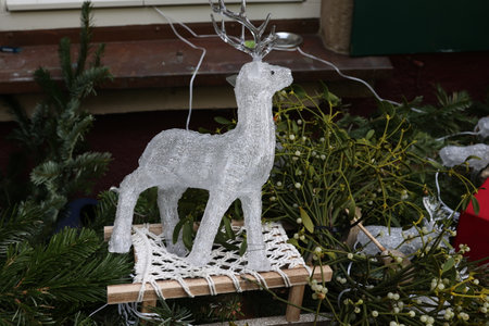 Cristmas. Beautiful Christmas Outdoor Decorationsの写真素材