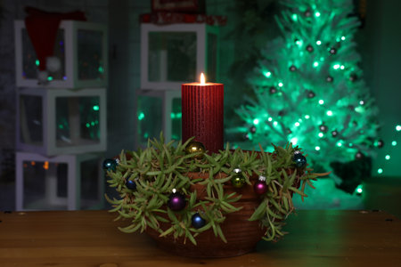 Beautiful Christmas and New Years sceneの写真素材
