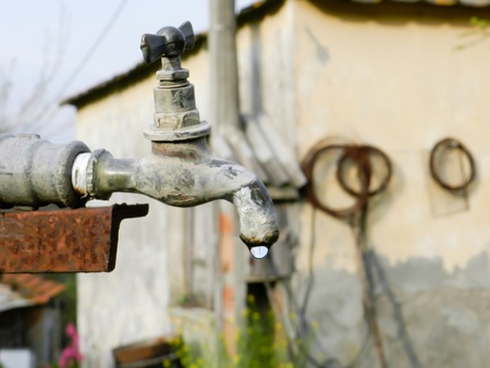 drop of an old fountainの写真素材