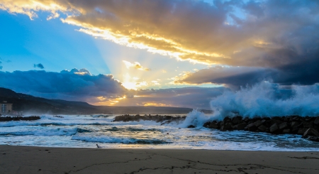 sunset at the beach