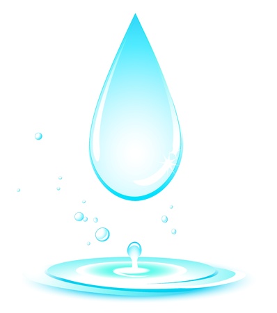 blue isolated water splash on white backgroundのイラスト素材