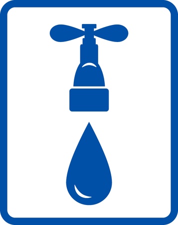  isolated water tap on white backgroundのイラスト素材