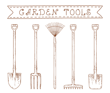 Garden toolsのイラスト素材