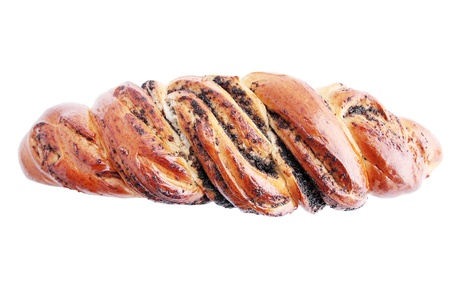 loaf with poppy seeds on the whiteの写真素材